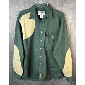 Mens Wrangler Rugged Wear Long Sleeve Brushpopper Button Down Size Large 16-16.5